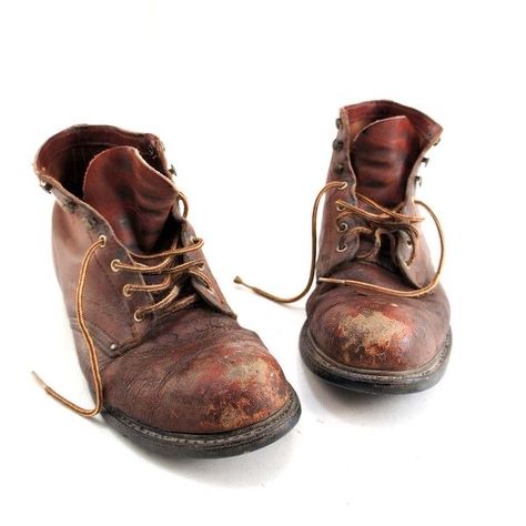 Colorblock Shoes, Vintage Boots Women, Mens Steel Toe Boots, Mens Work Boots, Block Boots, Distressed Boots, Mens Lace Up Boots, Block Shoes, Rugged Boots