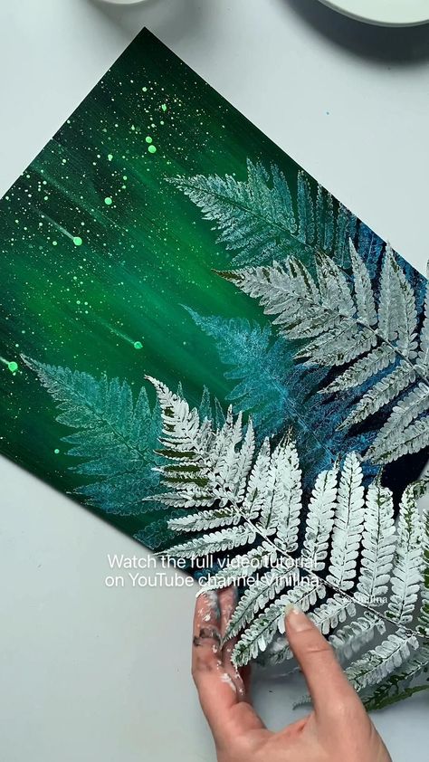 Leaf Print Art, Acrylic Art Projects, Acrylic Painting Diy, Soyut Sanat Tabloları, Painting Art Lesson, Nature Art Painting, Creative Painting, Art Garden, Painted Leaves