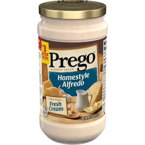 Creamy Burger Bake - Prego® Pasta Sauces Prego Sauce, Pasta With Alfredo Sauce, Chicken Alfredo Bake, Chicken Broccoli Alfredo, Pasta Alfredo, Broccoli Alfredo, Shrimp Alfredo, Fettuccine Pasta, Alfredo Sauce Recipe