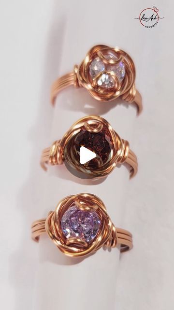 Diy Jewelry With Wire, Diy Wire Rings Tutorial, Easy Wire Wrapping Stones, Diy Stone Rings, Jewelry With Wire, Wire Wrapped Jewelry Rings, Wire Rings Tutorial, Diy Wire Rings, Diy Wire Jewelry Rings