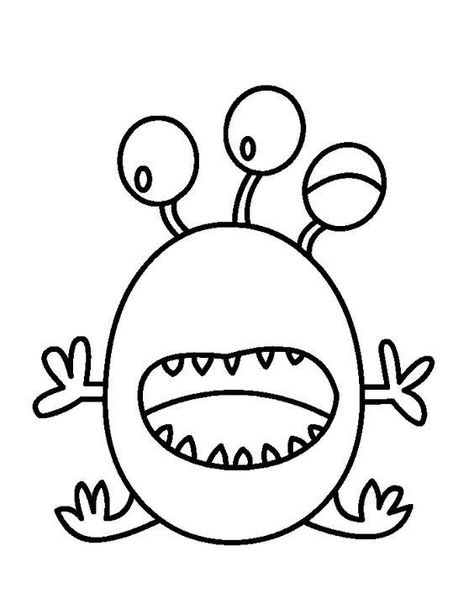 Monster Doodles, Monster Classroom, Monster Quilt, Moldes Halloween, Drawing Halloween, Doodle Monster, Monster Coloring Pages, Monster Birthday Parties, Monster Theme