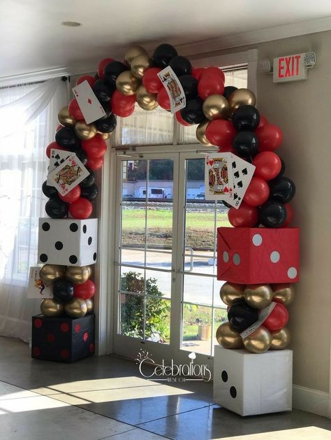 Casino Theme 18th Birthday, 50th Poker Birthday, Royal Casino Theme, Casino Nights Theme Party, Casino Dance Theme, Vegas Gala Theme, Casino Themed 50th Birthday Party, Casino Backdrop Ideas, Casino Night Themed Party