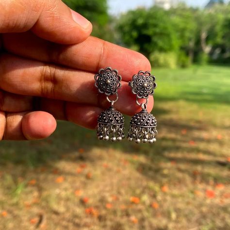 Prettiest jhumka are in stock now 🛒 So Order Yours via Dm 📩 & share your Lovely response with us 💗 . 🎀Premium quality 🚛Shipping pan india 🇮🇳 ⏰ Delivery within 7-10working days . (Jhumka, mini jhumka, gift for her, affordable jewellery, oxidised jewelleries, silver jewellery) . #jhumkaearrings #ethicjewelry #minifashionista #earringlover #smallbusinessbts #smallbizlove #shoppingonline #localforvocalindia #internationaljewellery #silverjewellery Did you check out our new post ??? Mini Jhumka, Small Jhumka, Silver Jhumkas, Desi Jewelry, Jhumka Earrings, Oxidised Jewellery, Affordable Jewelry, Oxidized Silver, New Post