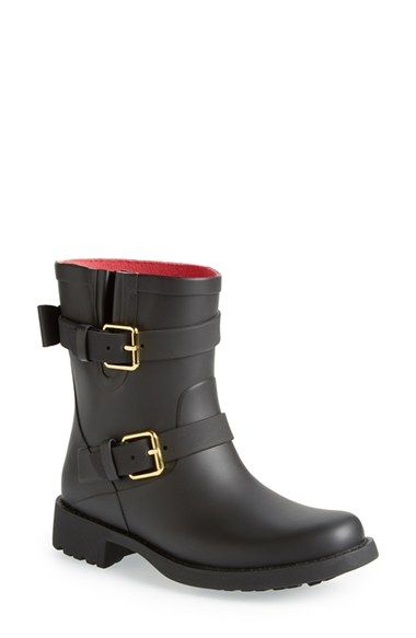 kate spade new york 'pamela' moto rain boot (Women) Seattle Shopping, Rainy Day Style, Relaxed Fashion, Winter Shoes Boots, Boots Nordstrom, Rainy Day Fashion, All Weather Boots, Fall Winter Shoes, Rain Boots Women