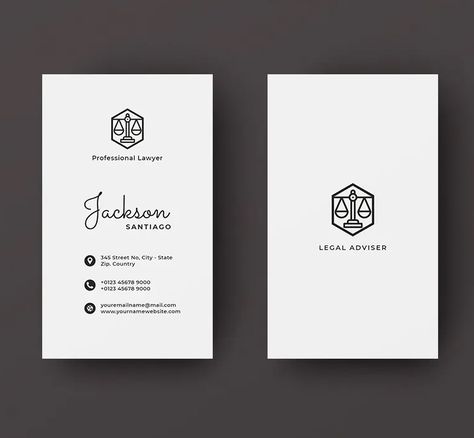 Vertical Adviser Business Card Template AI, EPS, PSD Vertical Name Card Design, Vertical Visiting Card, Vertical Business Card Design, Business Card Fonts, Queen Logo, Lawyer Business Card, Vertical Business Card, Business Card Design Minimal, Harmony Design