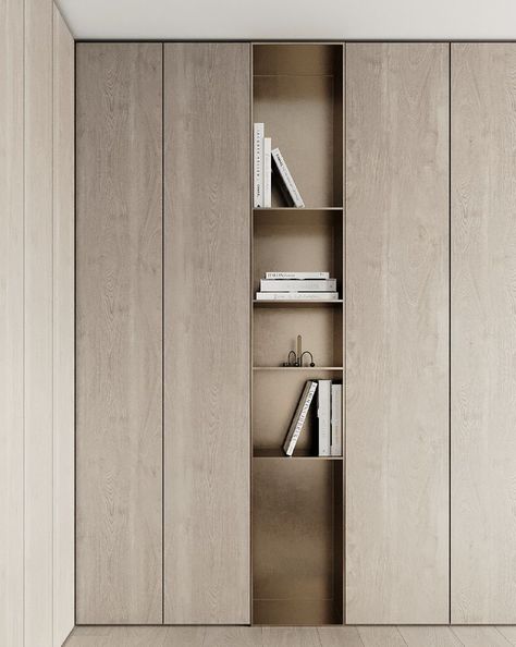 Pin by djavu on Armários e estantes in 2022 | Wardrobe design bedroom, Bookcase design, Cabinet design Bedroom Wardrobe Interior, Bedroom Bookcase, Wardrobe Interior, Design Cabinet, Interior Minimal, Minimal Shelf, Joinery Design, Wardrobe Interior Design, Bookcase Design