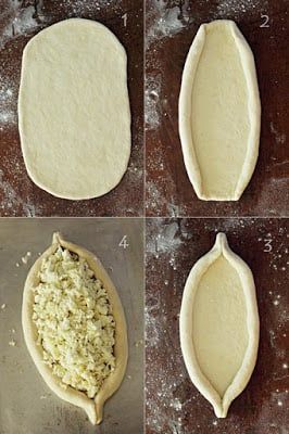 Acharuli/ Adjaruli Khachapuri - A Boat Shaped Georgian Egg & Cheese Bread Recipe | My Diverse Kitchen - A Vegetarian Blog Georgian Dishes, Adjaruli Khachapuri, Khachapuri Recipe, Georgian Bread, Bread Boats, Shaped Bread, Afghan Food Recipes, Dough Ideas, Russian Dishes