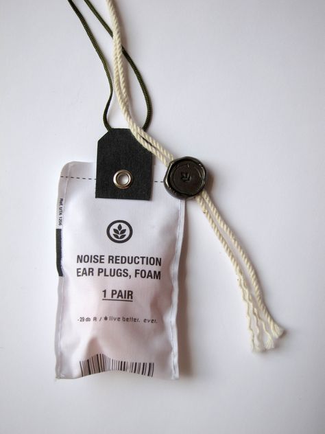 So cool if the clothing is very rocker-ish, too. ever clothing hang tag Hang Tags Clothing, Hang Tag Design, Cool Packaging, Ideas Hogar, Packing Design, Earplugs, Clothing Tags, Creative Packaging, Tag Design