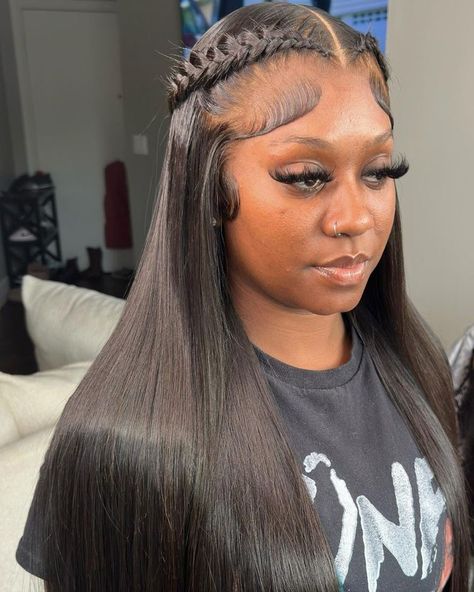 Frontal Wig Hairstyles, Black Ponytail Hairstyles, Quick Weave Hairstyles, Hair Techniques, Frontal Hairstyles, Hot Hair Styles, Dope Hairstyles, Hair Ponytail Styles, Hair Laid