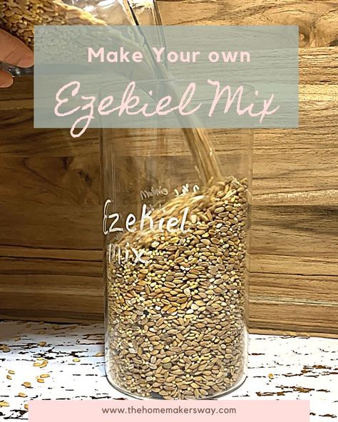 Ezekiel Flour Mix Barley Flour Recipes, Homemade Ezekiel Bread Recipe, Ezekiel Bread Recipe Easy, Ezekial Bread, Wheat Berry Recipes, Fast Bread, Wheat Berry, Ezekiel Bread, Berry Recipes