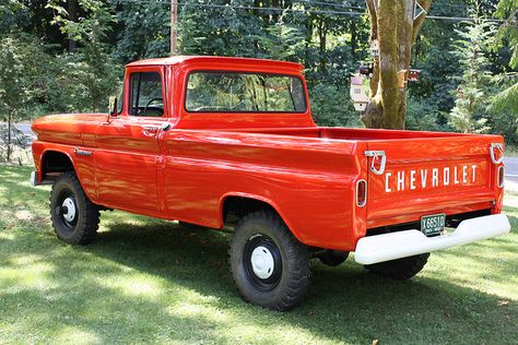 1960 Chevrolet Apache 10.Beautiful red Chevy  4 wheel drive pickup truck Chevrolet Apache, Old Pickup, Old Pickup Trucks, Chevrolet Pickup, Truck Camping, Car Chevrolet, Gm Trucks, Chevy Pickups, 4x4 Trucks