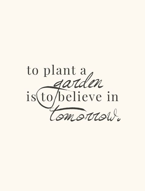 to plant a garden is to believe in tomorrow. Audrey Hepburn, designed by Violet Photography & Design To Plant A Garden Is To Believe Quote, To Plant A Garden Is To Believe, Garden Quotes, Photography Design, Im Happy, Just Me, Pretty Words, Pretty Quotes, Beautiful Gardens