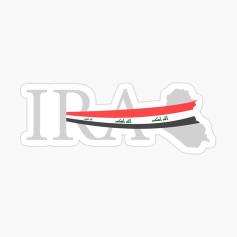 Get my art printed on awesome products. Support me at Redbubble #RBandME: https://www.redbubble.com/i/sticker/Iraq-Flag-map-5-by-Mo5tar/69379539.EJUG5?asc=u Iraq Stickers, Iraqi Flag, Iraq Flag, Senior Jackets, Iraqi People, Map Sticker, Baghdad Iraq, Birthday Mom, Big Words