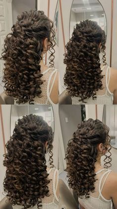 Natural Curls Wedding, Natural Curls Wedding Hair, Graduation Makeup Ideas, Curls Wedding Hair, Make Poses, Festival Hair Trends, Spring Nails Aesthetic, Medieval Hair, Curly Hair Up