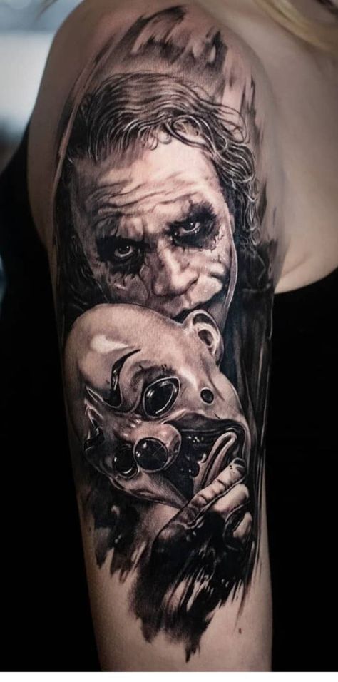 Tato Joker, Joker Face Tattoo, Swing Tattoo, Joker Tattoos, Revelation Tattoo, Ace Tattoo, Joker Tattoo Design, Realism Tattoos, Knight Tattoo