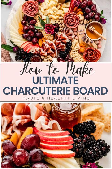 Make the best charcuterie board for any special event by following this recipe! You can customize your assortment of cheeses, fruits, meats, nuts, and jams to suit any occasion, celebration, or theme you choose. It's practically too pretty to eat! #hauteandhealthyliving #appetizer #snacks #charcuterieboard Charcuterie Board Ideas Kids Party, Charcuterie Board For Pregnant Women, Ultimate Charcuterie Board, The Best Charcuterie Board, Hosting Era, Classy Appetizers, Best Charcuterie Board, Charcuterie Appetizers, Charcuterie Spread