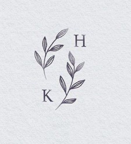 Initials With Flowers Tattoo, Small K Tattoos For Women, Double Initial Tattoo, Initial Name Tattoo, Tattoo For 2 Sons, Parents Initials Tattoo, Child Initial Tattoo Ideas, Kids Initials Tattoos For Women, Dainty Initial Tattoo