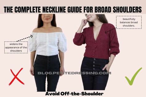 The Complete Neckline Guide for Broad Shoulders Blouse Designs Latest For Broad Shoulders, Broad Shoulders Blouse Designs, Broad Shoulder Blouse Design, Blouses For Broad Shoulders, Shirts For Broad Shoulders Women, Neckline For Broad Shoulders, Necklines For Broad Shoulders, Broad Shoulders Women Outfits, Outfits For Broad Shoulders Women