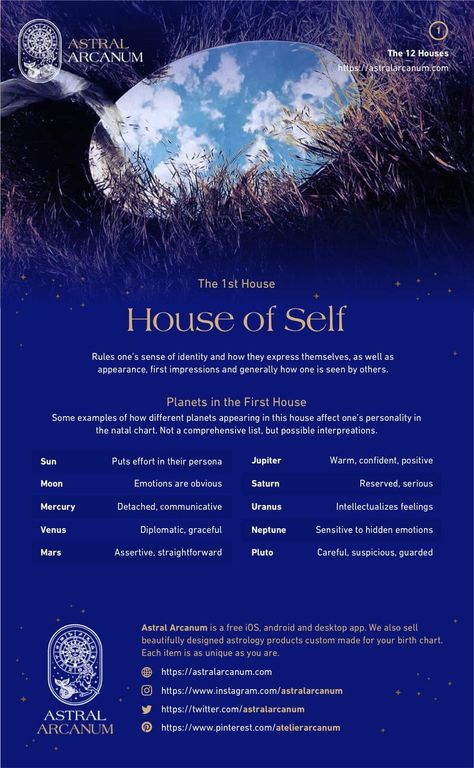 The First House - The House of Self - 1st House in Astrology, Meaning, - Astral Arcanum Moon In First House, 1st House, House Meanings Astrology, First House Astrology, Zodiac Houses Meaning, 1st House Astrology, Astrology House Meanings, Astrological Houses, House In Astrology