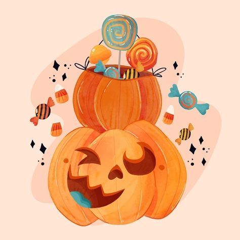 Halloween Art Ideas, Character Pumpkins, Halloween Party Poster, Happy Halloween Banner, Pumpkin Illustration, Cottage Market, Wallpaper Halloween, Scary Halloween Decorations, Halloween Illustration