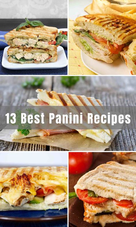 13 Best Panini Recipes That Are Easy to Make at Home Tortilla Panini Recipes, Chicken Panini Recipes, Panini Sandwich Recipes, Tuna Panini, Turkey Panini Sandwiches, Easy Panini Recipes, Best Panini Recipes, Vegetarian Panini, Panini Press Recipes