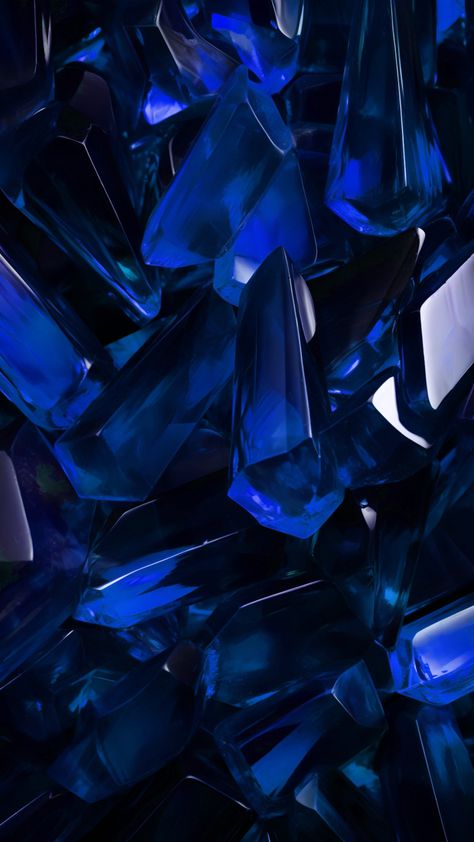 Desain Ux, Crystal Background, Blue Aesthetic Dark, Dark Blue Wallpaper, Crystal Aesthetic, Gemstone Art, Calming Colors, Blue Gems, Pretty Wallpapers Backgrounds