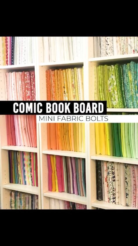 Folding Fabric On Comic Boards, How To Fold Fabric On Comic Book Boards, Comic Book Boards For Fabric Storage, Form Board, Quilt Room, Asian Quilts, Comic Boards, Quilting Room, Backer Board