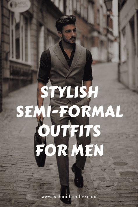 60 Stylish Semi Formal Outfit Ideas For Men in 2023 Semi Formal Christmas Outfit, Semi Formal Wedding Attire For Guest Men, Semi Formal Men Outfit Wedding Guest, Semi Formal Attire For Men, Formal Men Outfit Wedding, Semi Formal Outfit Ideas, Cocktail Party Outfit Men, Mens Semi Formal Outfit, Mens Semi Formal Wear