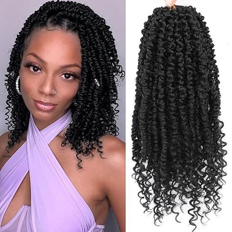 Amazon.com : Passion Twist Crochet Hair,12 Inch 9 Packs Pretwisted Passion Twist Hair, Soft Pre Looped And Pre twist Crochet Hair For Women，Short Black Curly Crochet Braids(12",1B#) : Beauty & Personal Care Passion Twist Crochet, Curly Crochet Braids, Passion Twist Hair, Hair For Women, Twist Hair, Black Curly, Crochet Hair, Crochet Braids, Twist Hairstyles