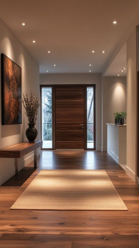 Modern Entryway Inspiration: Stunning Ideas to Elevate Your Home's First Impression - Remodr Foyer Area Design Entrance, Modern Entryway Ideas, Minimalist Hallway, House Fever, Foyer Ideas Entryway, Hall Entrada, House Entry, Entry Room, Contemporary Living Room Design