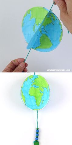 Planet Earth Craft, Earth Day Arts And Crafts For Kids, Day Planet Earth, Art In Craft, Planet Earth Activities For Kids, Earth Art And Craft, Wind Art For Kids, Kids Stem Crafts, Earthday Crafts For Kindergarten