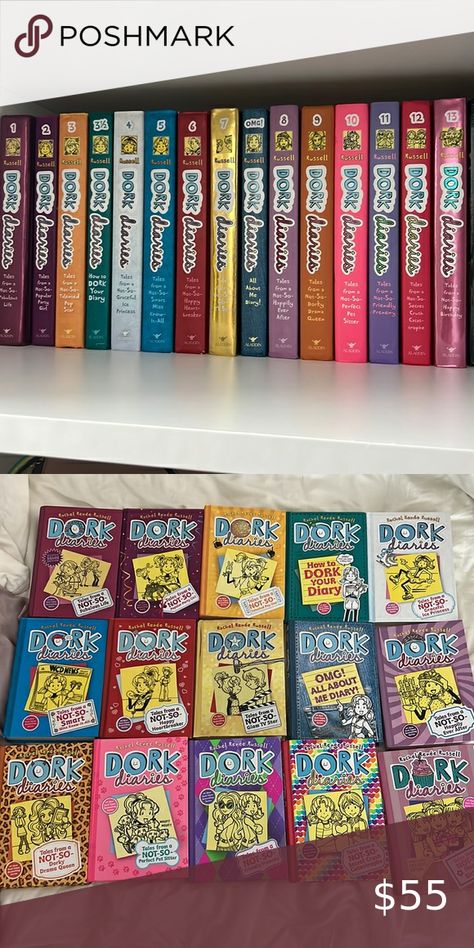 Dork Diaries Series ( books 1-13) by Rachel Renée Russel Dork Diary, Dork Diaries Characters, School Mindset, Dork Diaries Series, Dork Diaries Books, Bday List, Dork Diaries, Childhood Memories 90s, Reading Motivation