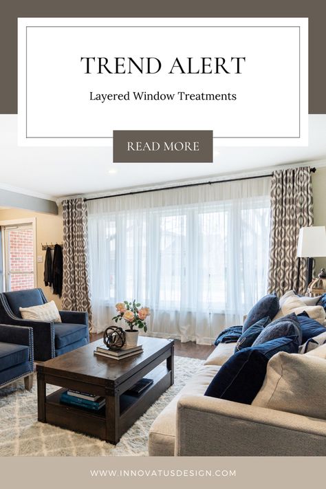 Layer Window Treatments, Styling Windows, Layered Window Treatments, Drapery Treatments, Window Treatments Ideas, Slider Window, Drapery Styles, Wide Windows, Types Of Curtains