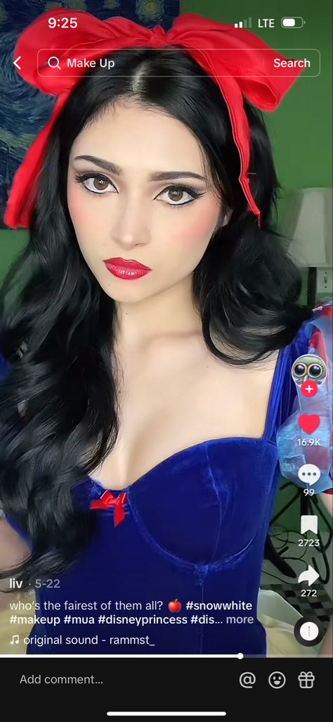 Snow White Costume Makeup, Snow White Makeup Looks Halloween, Snow White Inspired Makeup, Diy Snow White Costume For Women, Snow White Makeup Halloween, Snow White Makeup Looks, Diy Snow White Costume, Disney Ball, Snow White Makeup