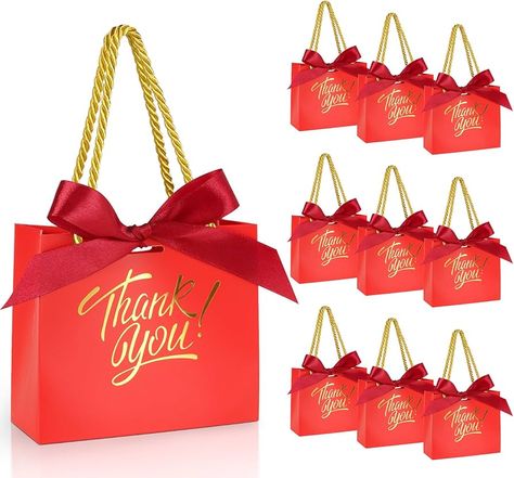 Amazon.com: EQOREIIN 30 Pack Thank You Gift Bags with Handles 5.5 x 2.4 x 4.7 Inches Small Gift Bags with Bow Ribbon Party Favor Bags Paper Gift Bags Bulk for Baby Shower, Wedding, Party Favor, Birthday, : Health & Household Chocolate Handmade, Small Thank You Gift, Christmas Candy Bag, Decorated Gift Bags, Thank You Bags, Retail Bags, Wedding Gift Bags, Small Gift Bags, Bow Ribbon