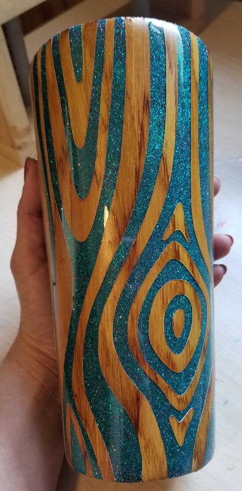 Wood Tumbler Ideas, Wood Grain Tumbler Ideas, Peekaboo Tumbler Ideas, How To Wood Grain Tumbler, Wood Grain Peekaboo Tumbler, Curved Glitter Tumblers, Blue Wood Grain Tumbler, Wood Grain Tumbler, Woodgrain Tumbler