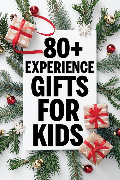 Experience Gifts For Kids, Christmas Gift Ideas For Toddlers, Experience Gift Ideas, Gift Ideas For Toddlers, Christmas Coupons, Christmas Presents For Kids, Learning And Growing, Big Gift, Non Toy Gifts