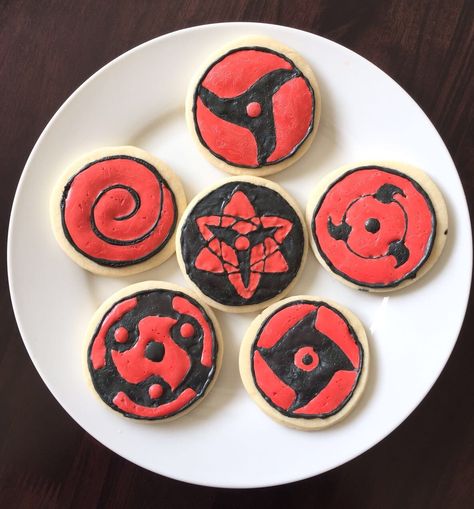 Naruto Cookies, Bolo Naruto, Beyblade Birthday, 19th Birthday Cakes, Naruto Birthday, Anime Cake, Cookies Ideas, Cute Baking, Fancy Cookies