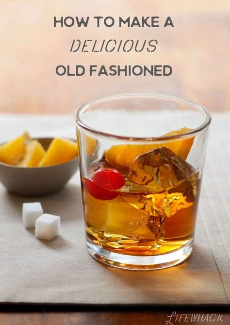 The Best Old Fashioned Cocktail Recipe in all The Land Old Fashion Drink Recipe, Best Old Fashioned Recipe, Perfect Old Fashioned, Whiskey Old Fashioned, Old Fashion Cocktail Recipe, Old Fashioned Recipe, Coffee Creamers, Old Fashioned Drink, Cocktail Videos