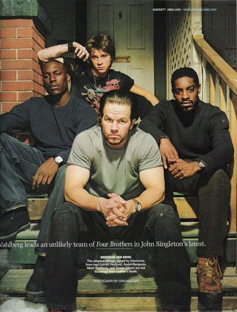 Four Brothers Jack Mercer, Garret Hedlund, Actor Mark Wahlberg, Look Hip Hop, 4 Brothers, John Singleton, Four Brothers, Brothers Movie, Garrett Hedlund