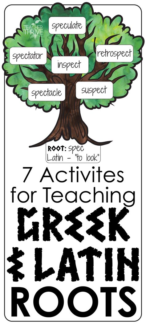 How To Teach Greek And Latin Roots, Morphology Notebook, Middle School Vocabulary, Root Words Activities, Latin Root Words, Teaching Latin, Vocabulary Strategies, Teaching Critical Thinking, Word Origins