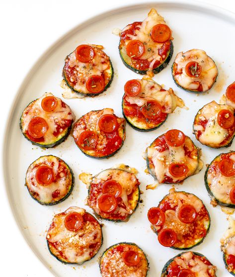 Zucchini Pizza Bites Greek Yogurt Guacamole, Pepperoni Pizza Bites, Pepperoni Bread, Chef Savvy, Zucchini Pizza Bites, Zucchini Pizza, Italian Chopped Salad, Zucchini Pizzas, Pizza Bites