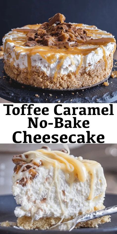 Toffee Chocolate Bars, Skor Bars, Toffee Cheesecake, Dessert Cheesecake, Toffee Chocolate, Easy Caramel, Caramel Drizzle, Torte Cupcake, Bake Cheesecake