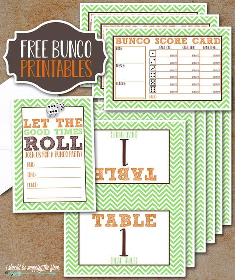 These Free Bunco Printables are the cutest set to help you let the good times roll at your next gathering. Includes invitations, score cards, and more! Bunco Printables, Bunco Food, Halloween Bunco, Bunco Score Sheets, Bunco Themes, Bunco Game, Mopping The Floor, Bunco Party, Family Party Games