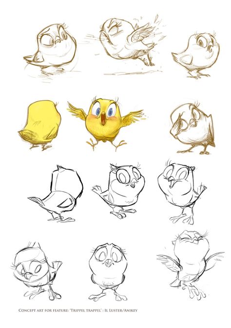 by Wouter Tulp © Find more at https://www.facebook.com/CharacterDesignReferences if you're looking for: #art Create Character, Cartoon Birds, 강아지 그림, Cartoon Sketches, 캐릭터 드로잉, Character Sketches, Character Design Animation, Bird Drawings, Cartoon Character Design