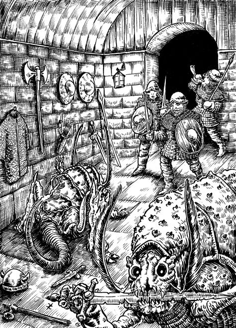 ArtStation - The Wizards of the White Tower Dungeon Art, Dungeon Crawler, Classic Rpg, Nostalgia Art, Cartoon Style Drawing, Fantasy Drawings, Conan The Barbarian, Dnd Art, Art Black And White