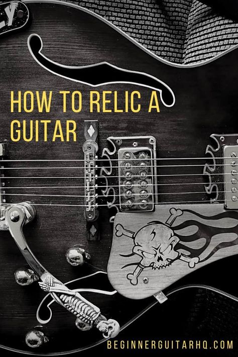 Relicing guitars is a popular trend that’s only growing more common. Of course, the “natural” — and best — way to relic a guitar is to buy your axe new and simply play it for decades! Over time, it will pick up dents, dings, and scars that come together to create a stunning vintage look. Guitar Knowledge, Guitar Things, Guitar Beginner, Guitar Songs For Beginners, Guitar Storage, Guitar Cord, Luthier Guitar, Beginner Guitar, Cheap Guitars