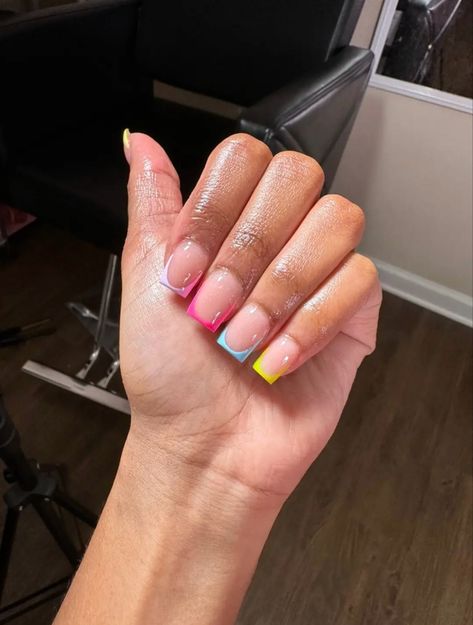 Hard Nails, Drip Nails, Colored Acrylic Nails, French Tip Acrylic Nails, Her Nails, French Acrylic Nails, Short Square Acrylic Nails, Unique Acrylic Nails, Bling Acrylic Nails