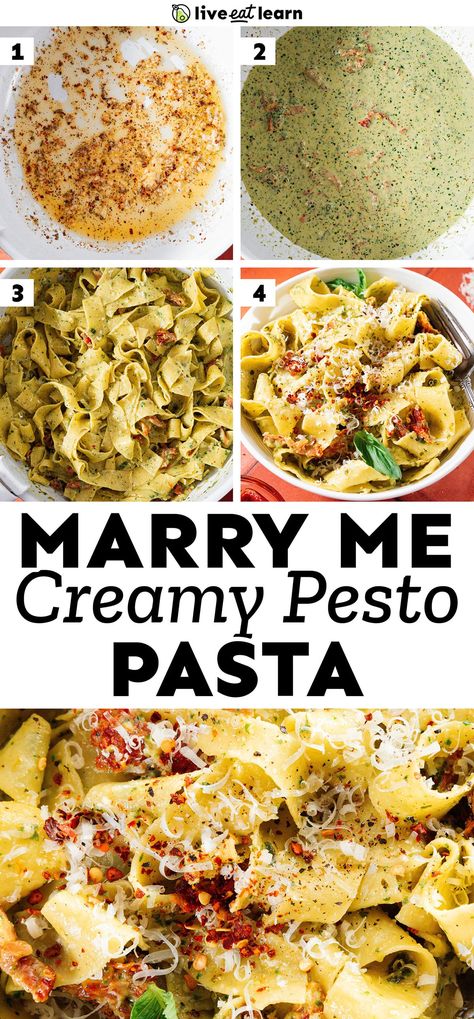 With our fan-favorite Marry Me sauce, this Marry Me Pesto Pasta recipe is a quick and easy cozy dinner recipe soon to be in your weekly rotation! Easy Cozy Dinner, Pesto Recipes Dinner, Tuscan Sauce, Creamy Pesto Pasta Recipe, Vegetarian Pesto, Pesto Pasta Recipes Chicken, Pesto Pasta Recipe, Healthy Pasta Dishes, Creamy Pesto Pasta