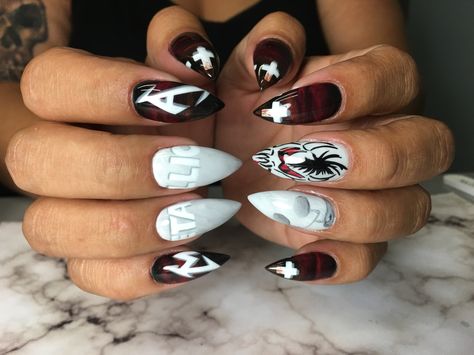 Metallica Nail Art, Metallica Nails Design, Metalhead Nails, Metallica Nails, Metallica Song, Metallica Band, Download Festival, Band Nails, Latest Nail Trends